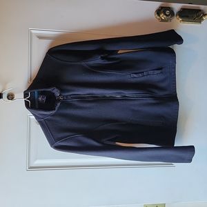 Women's Land's End Fleece Full Zip Jacket Color Black Size S